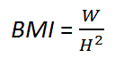 formula to calculate bmi