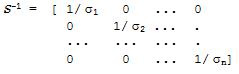 inverse of matrix S for SVD