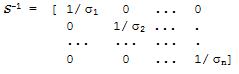 inverse of matrix S for SVD