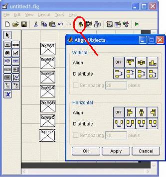 align objects icon on the GUI canvas
