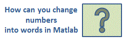 numbers into words in Matlab