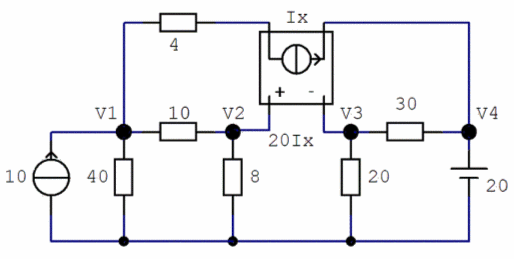 analysis of a simple circuit in Matlab